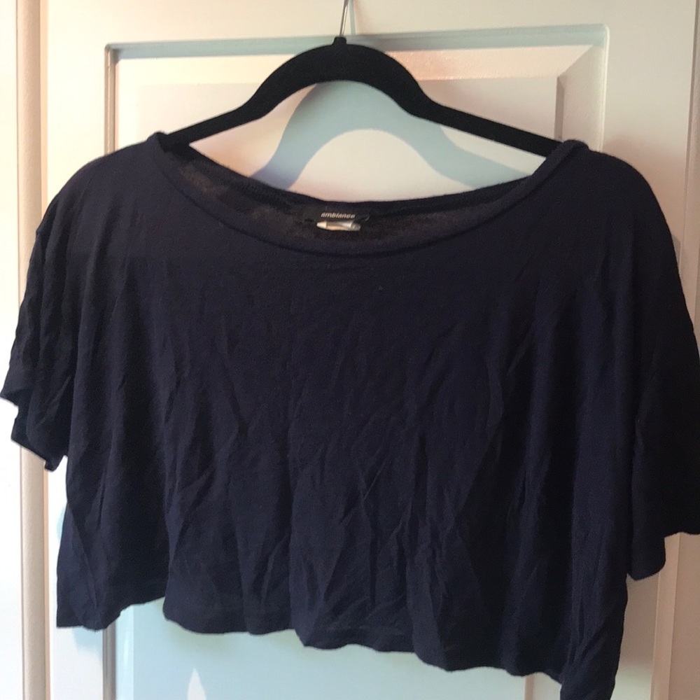 Blue flowy crop top